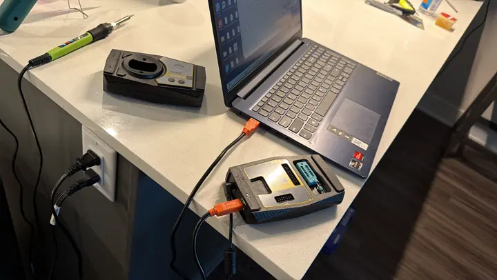 Key programming bench with tools — Kwikey Locksmith work in Delaware